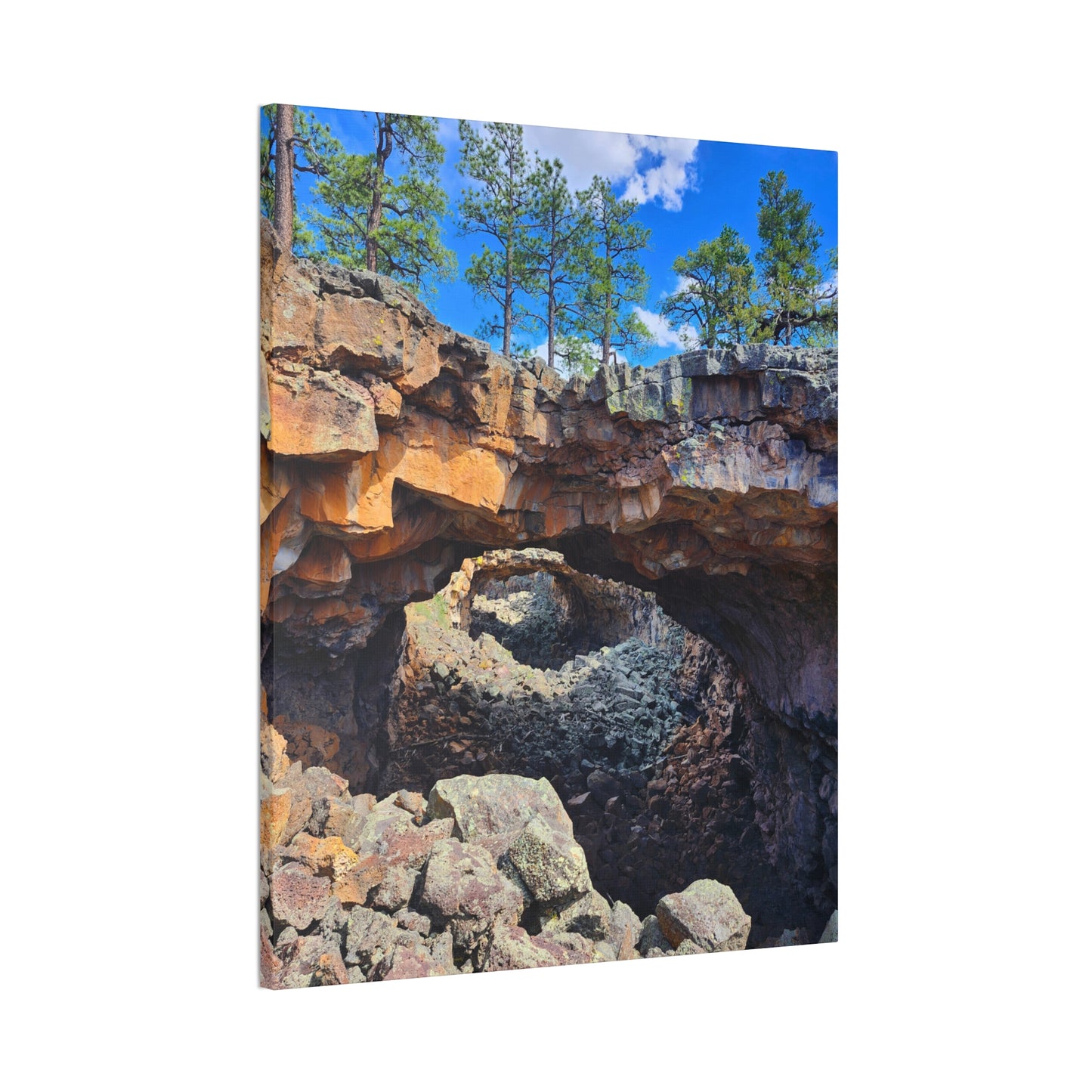 Lava Tubes in the New Mexican Badlands (Canvas Print)