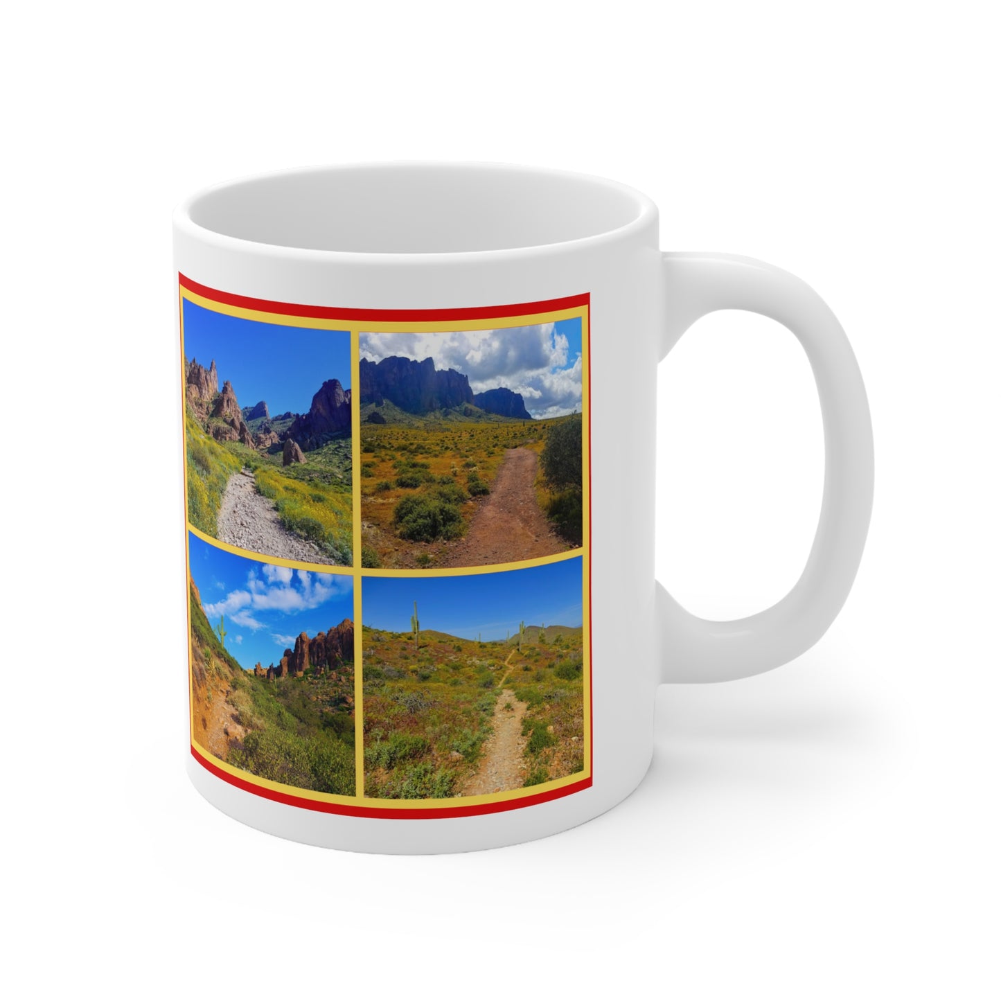 The "I Hike AZ" Coffee Mug #2: Discover the Unique Beauty of Desert Trails with this Gorgeous Ceramic Mug!