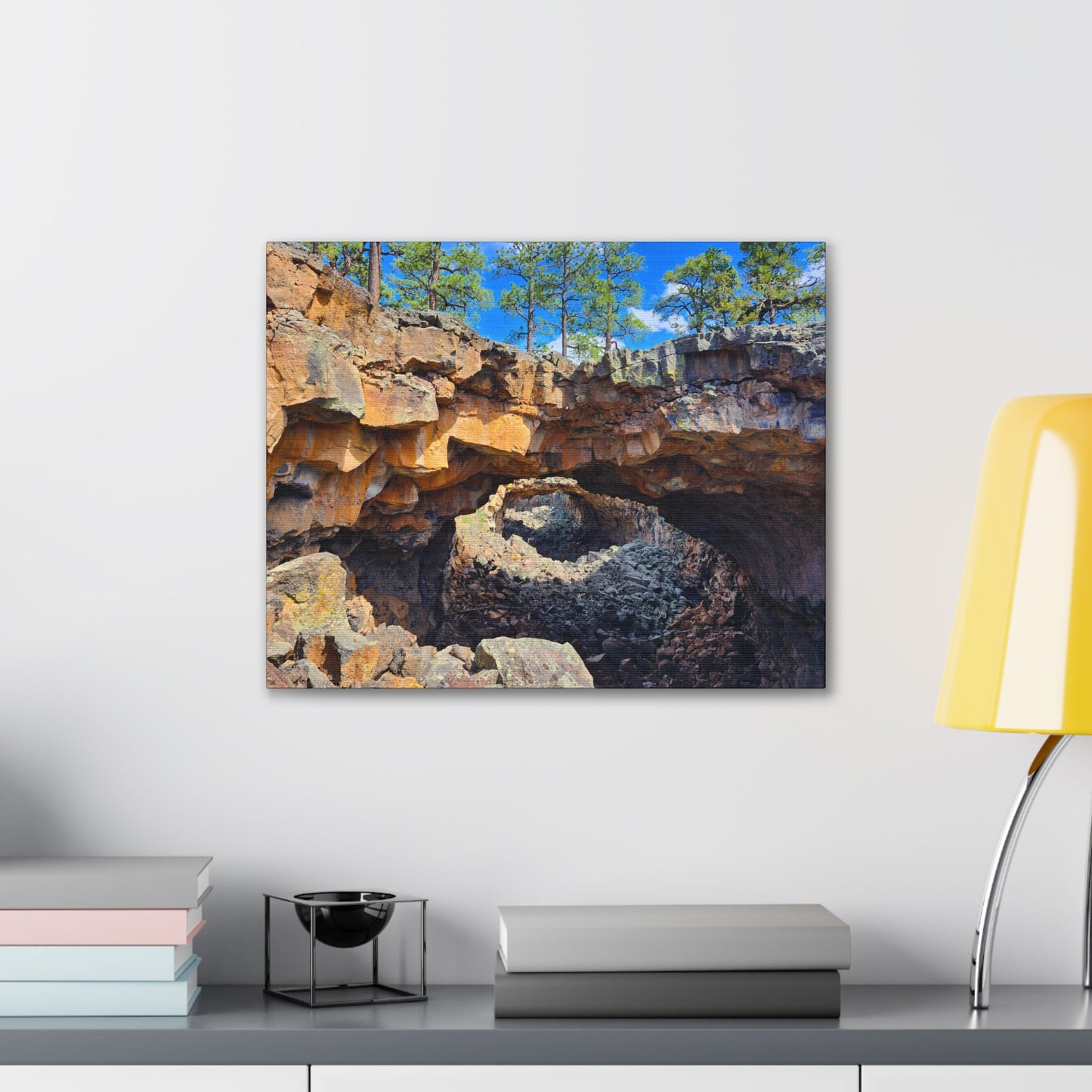 Lava Tubes in the New Mexican Badlands (Canvas Print)