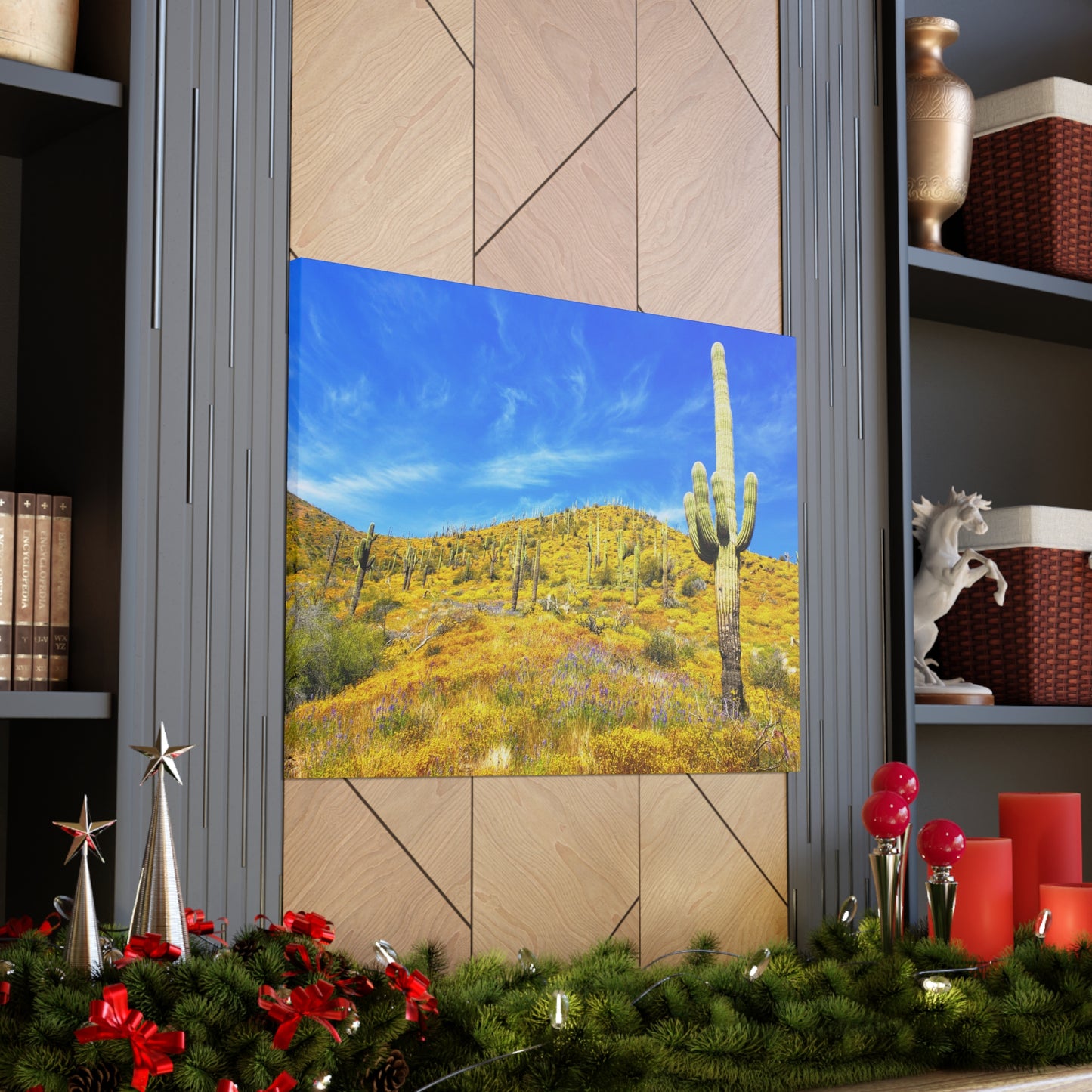 Canvas Gallery Wrap: Cave Creek Blooms; Arizona Photography, Wall Art, Natural Landscape Home Decor for Hikers and Nature Lovers!