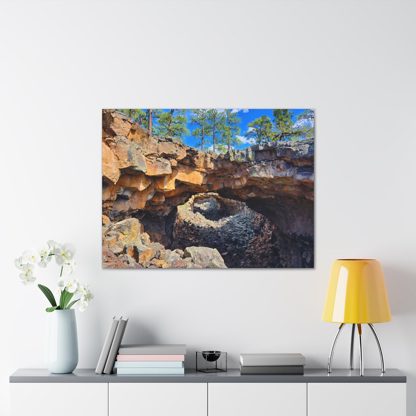 Lava Tubes in the New Mexican Badlands (Canvas Print)