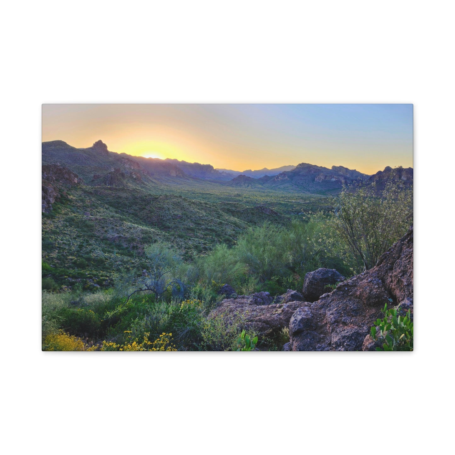 Sunrise #2 in The Superstition Mountains; Arizona Photography, Wall Art, Natural Landscape Home Decor for Hikers and Nature Lovers!
