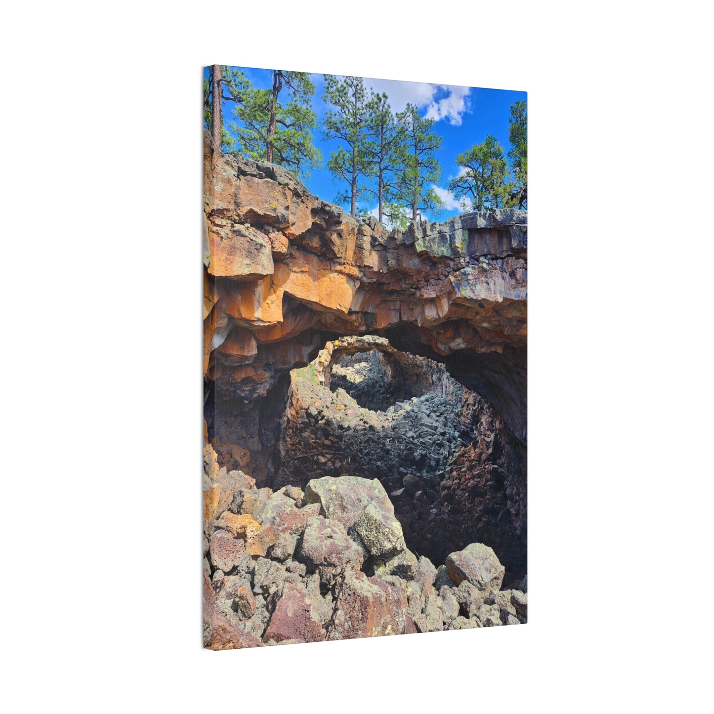 Lava Tubes in the New Mexican Badlands (Canvas Print)