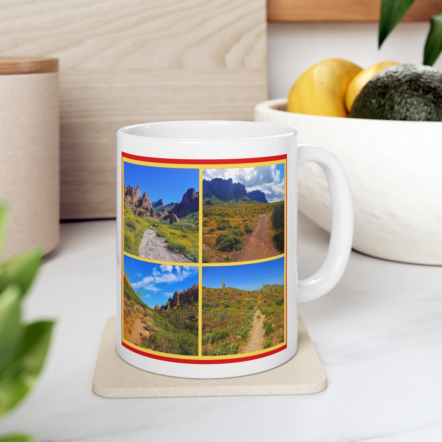 The "I Hike AZ" Coffee Mug #2: Discover the Unique Beauty of Desert Trails with this Gorgeous Ceramic Mug!