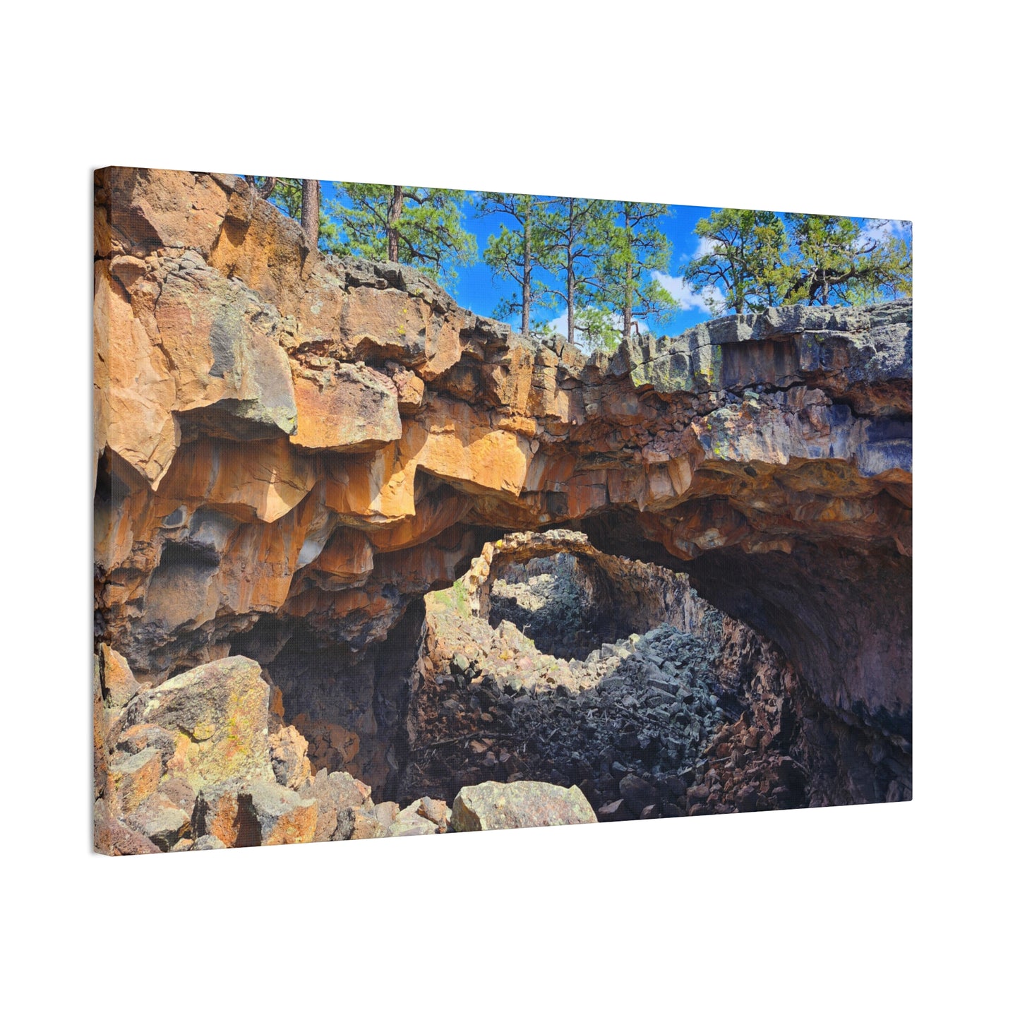 Lava Tubes in the New Mexican Badlands (Canvas Print)