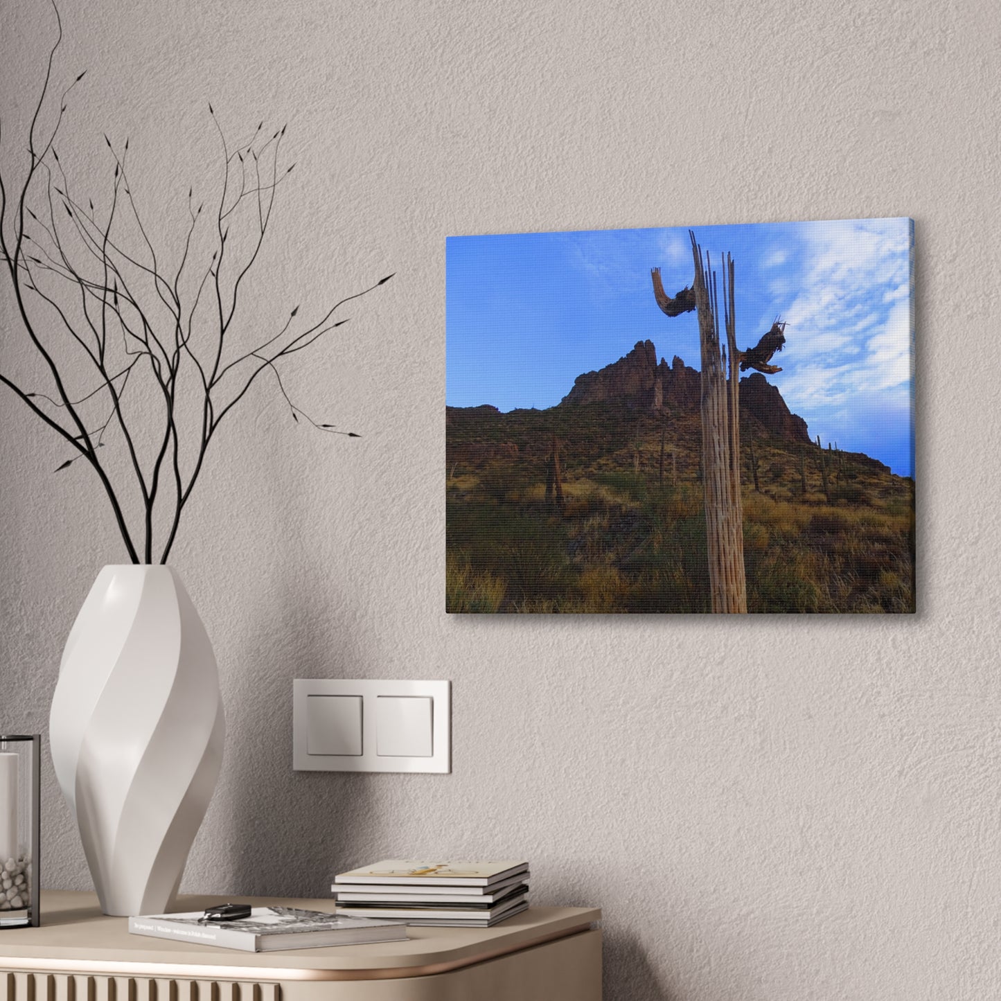 Canvas Gallery Wrap: Saguaro Skeleton; Arizona Photography, Wall Art, Natural Landscape Home Decor for Hikers and Nature Lovers!