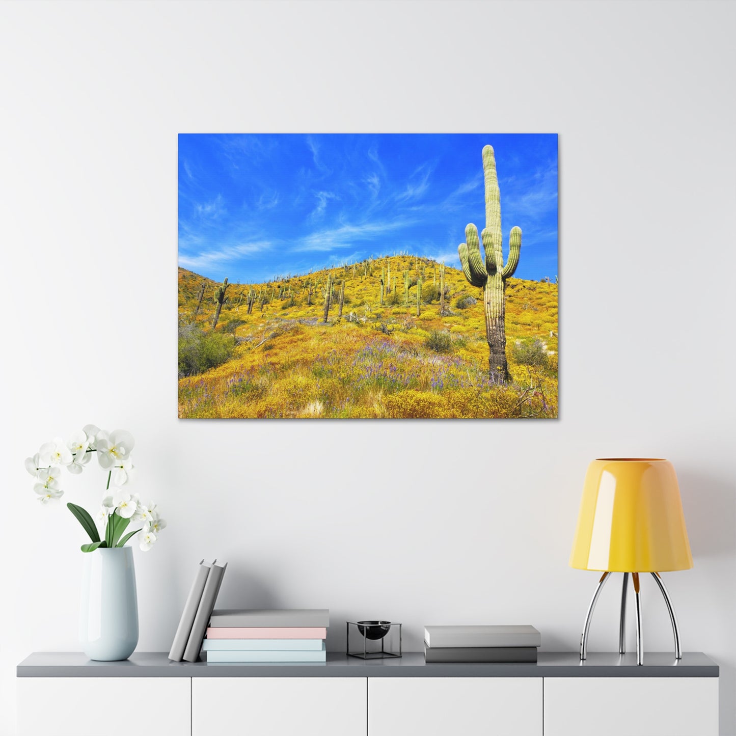 Canvas Gallery Wrap: Cave Creek Blooms; Arizona Photography, Wall Art, Natural Landscape Home Decor for Hikers and Nature Lovers!