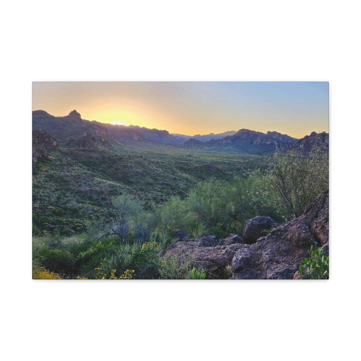 Sunrise #2 in The Superstition Mountains; Arizona Photography, Wall Art, Natural Landscape Home Decor for Hikers and Nature Lovers!