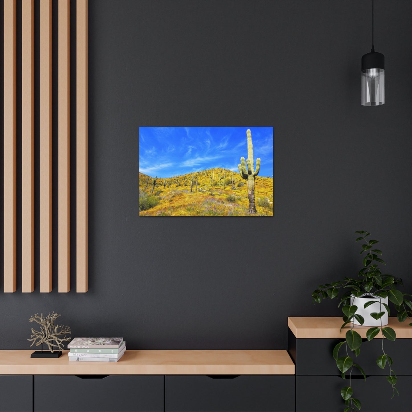 Canvas Gallery Wrap: Cave Creek Blooms; Arizona Photography, Wall Art, Natural Landscape Home Decor for Hikers and Nature Lovers!