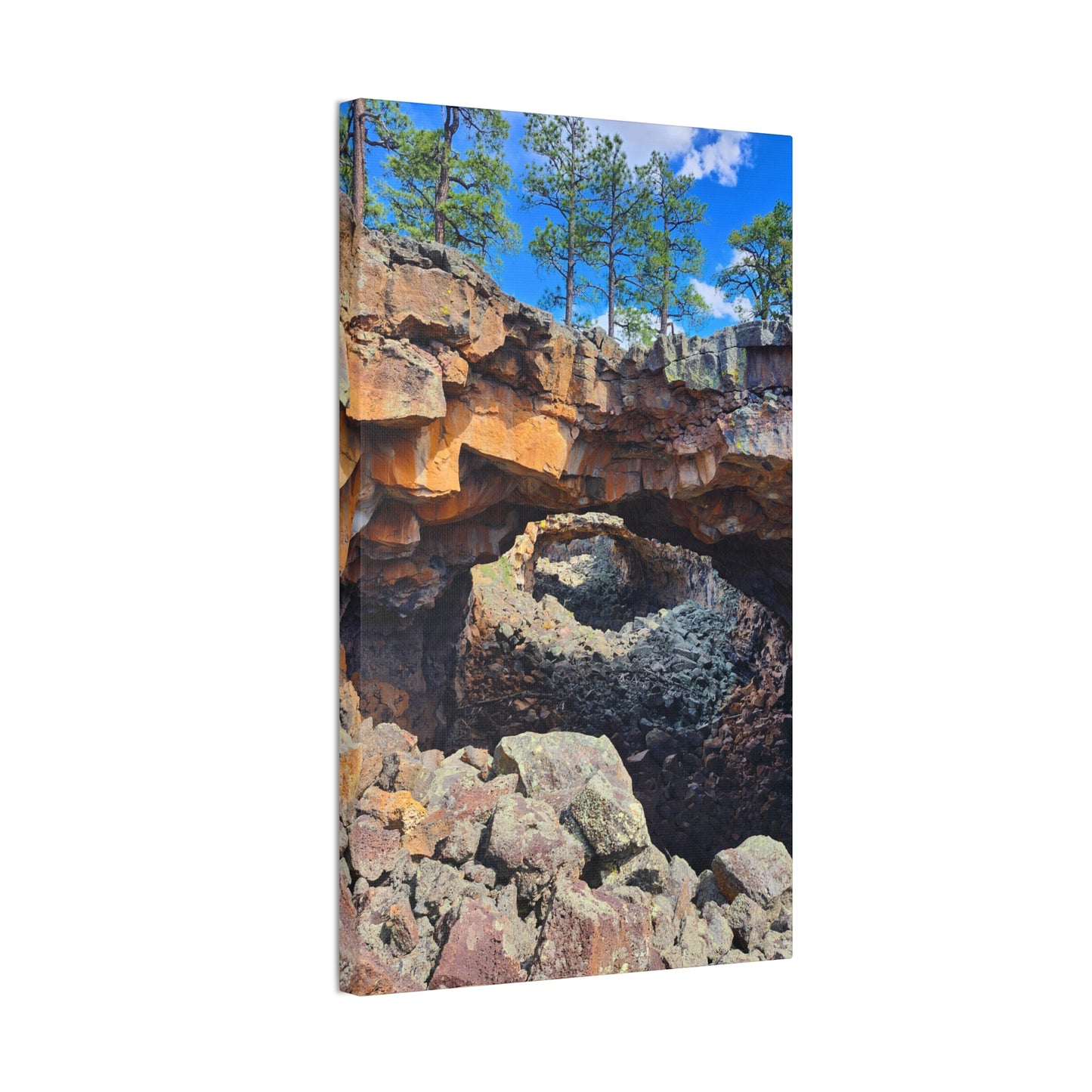 Lava Tubes in the New Mexican Badlands (Canvas Print)