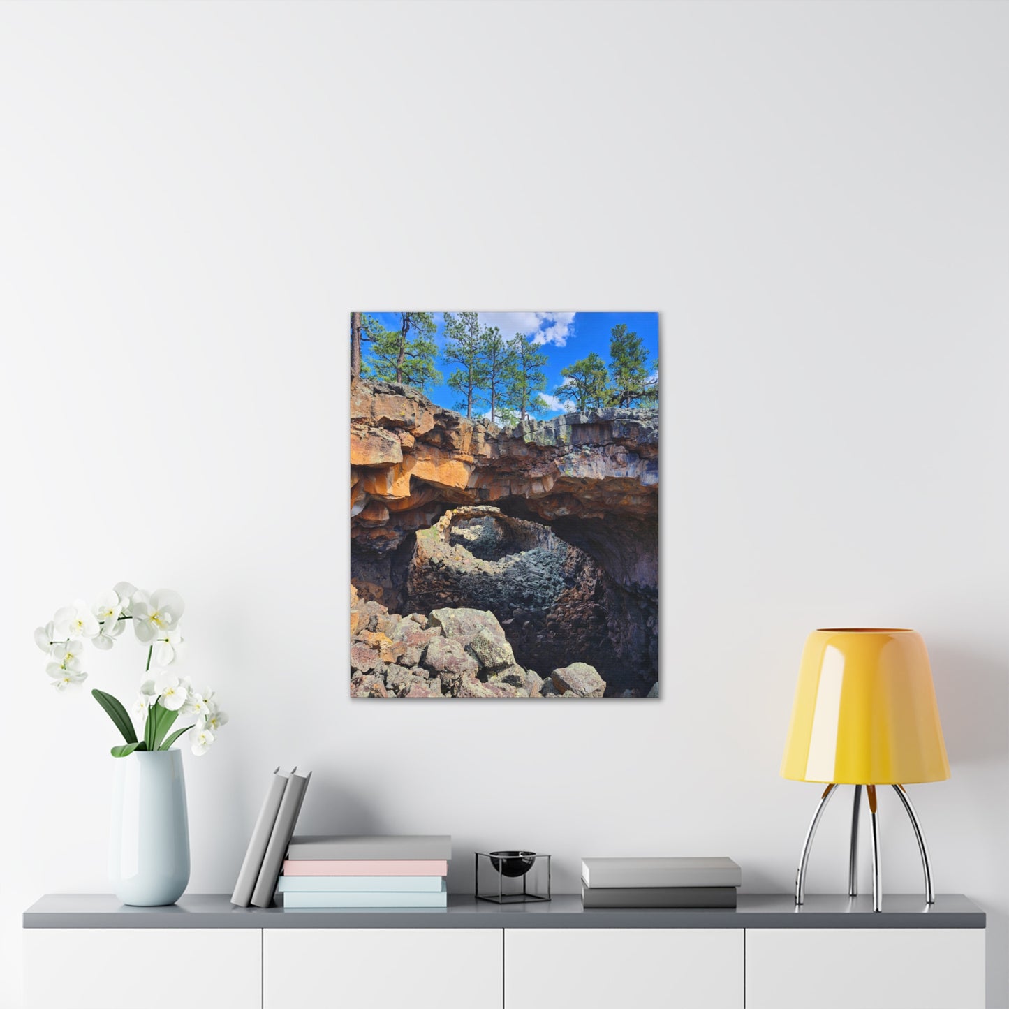 Lava Tubes in the New Mexican Badlands (Canvas Print)