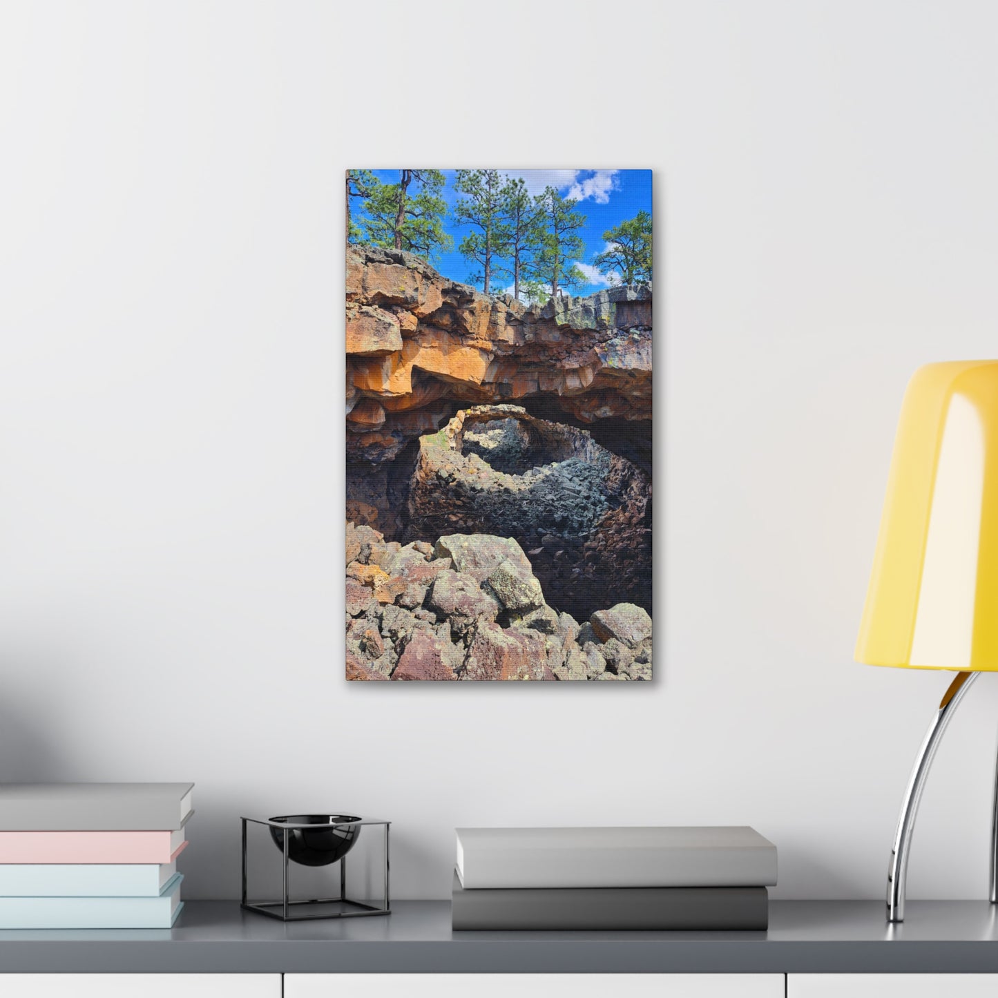 Lava Tubes in the New Mexican Badlands (Canvas Print)