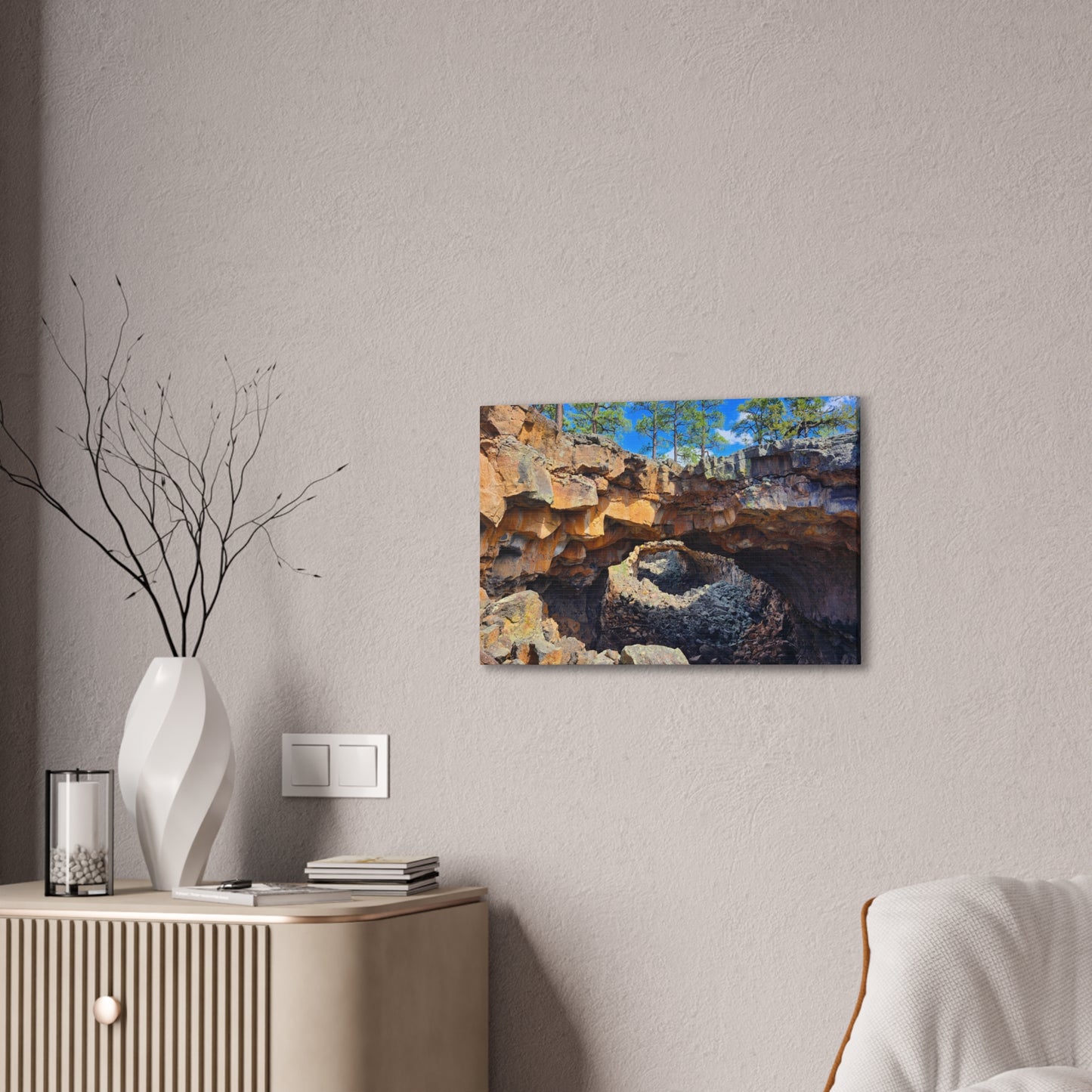 Lava Tubes in the New Mexican Badlands (Canvas Print)