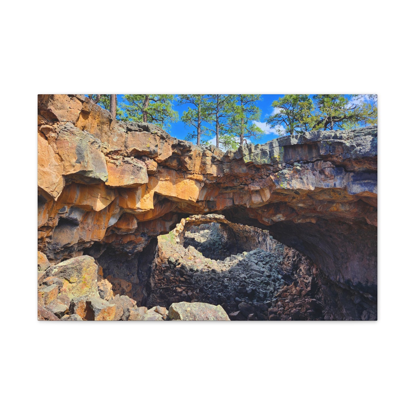 Lava Tubes in the New Mexican Badlands (Canvas Print)