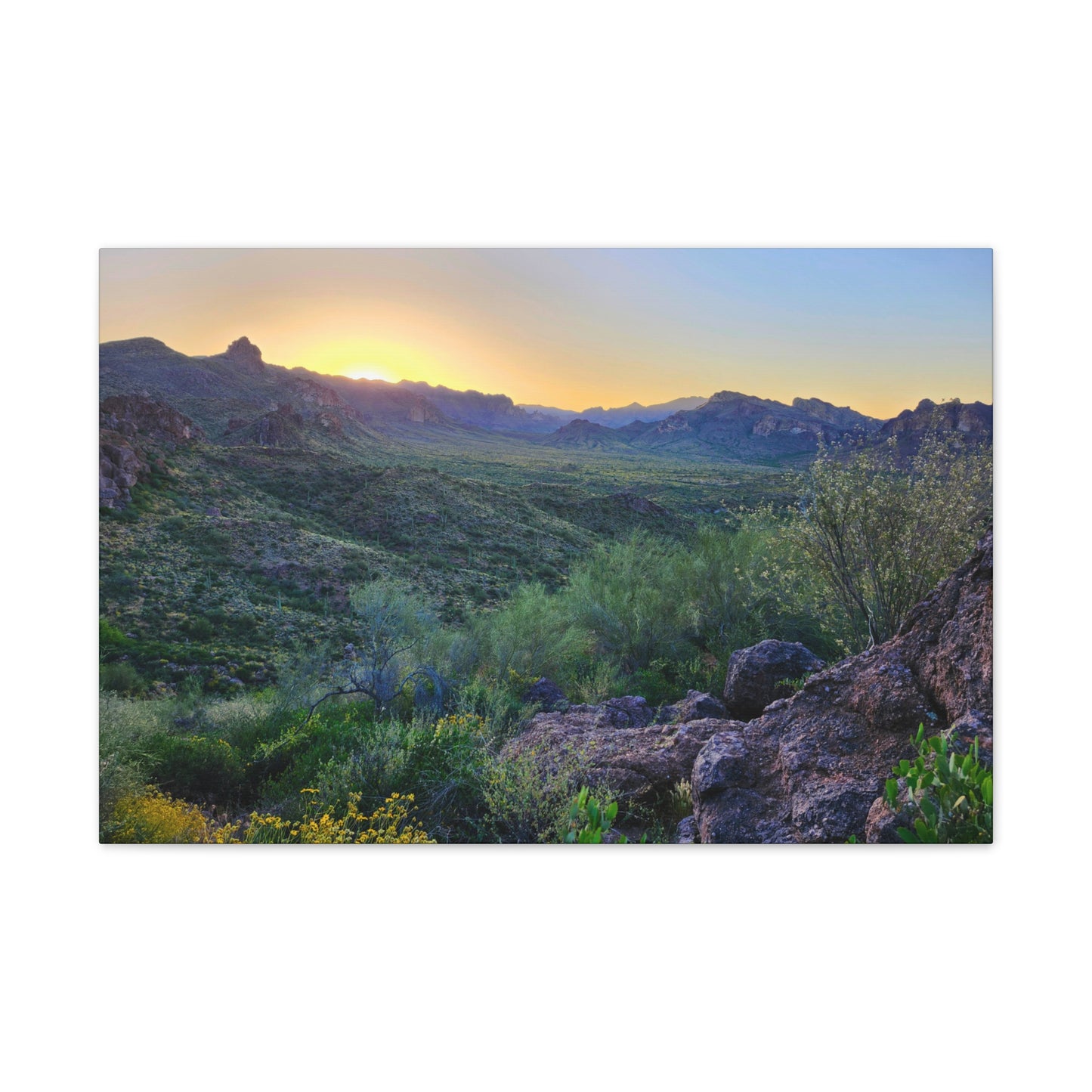 Sunrise #2 in The Superstition Mountains; Arizona Photography, Wall Art, Natural Landscape Home Decor for Hikers and Nature Lovers!