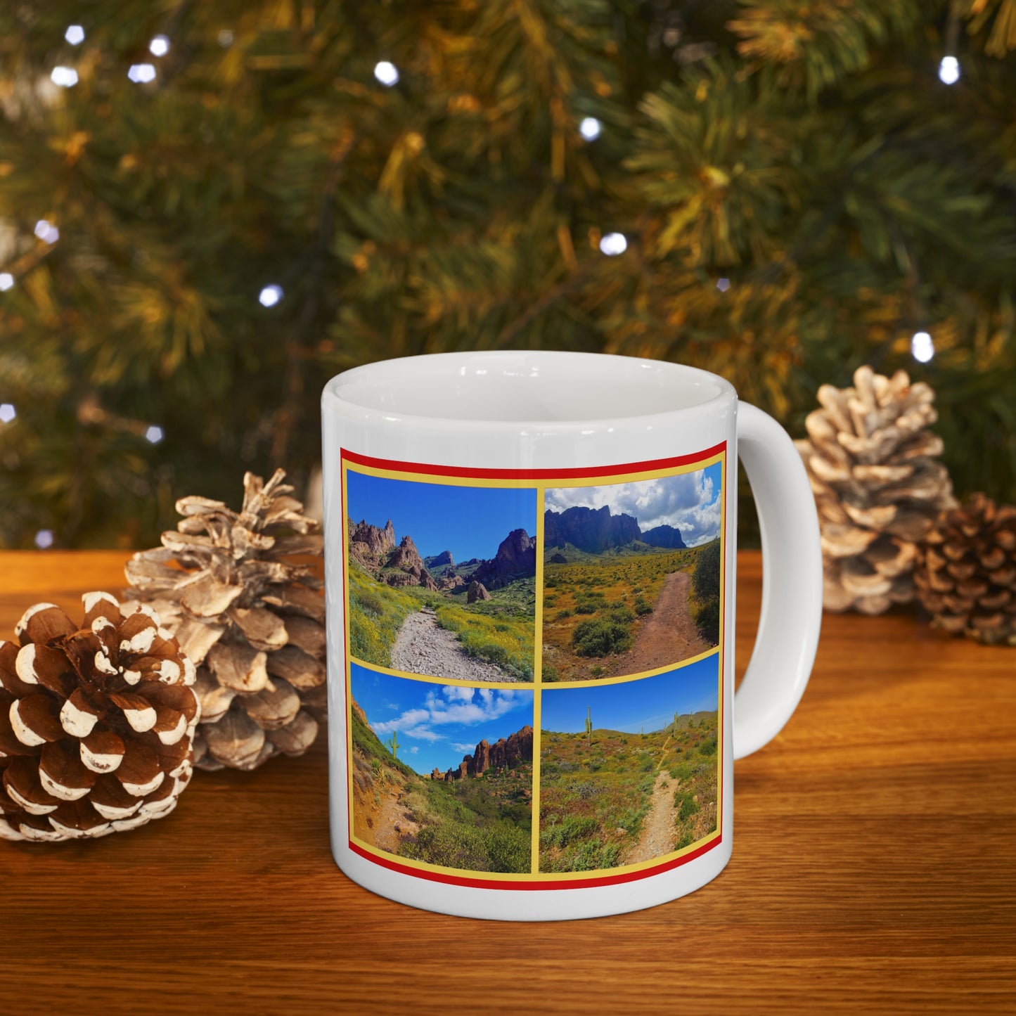 The "I Hike AZ" Coffee Mug #2: Discover the Unique Beauty of Desert Trails with this Gorgeous Ceramic Mug!